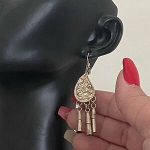 Sterling Silver Floral Earrings